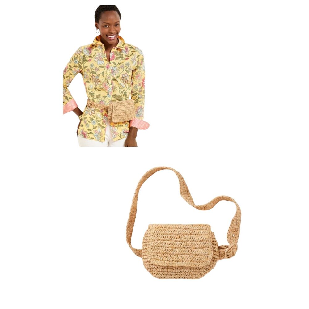 Hat Attack Hatattack Straw Belt Bag Crossbody Natural MSRP $147 NEW with Tags